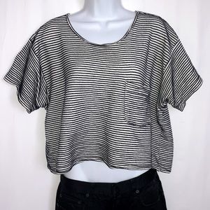 American Apparel Crop Striped T-Shirt